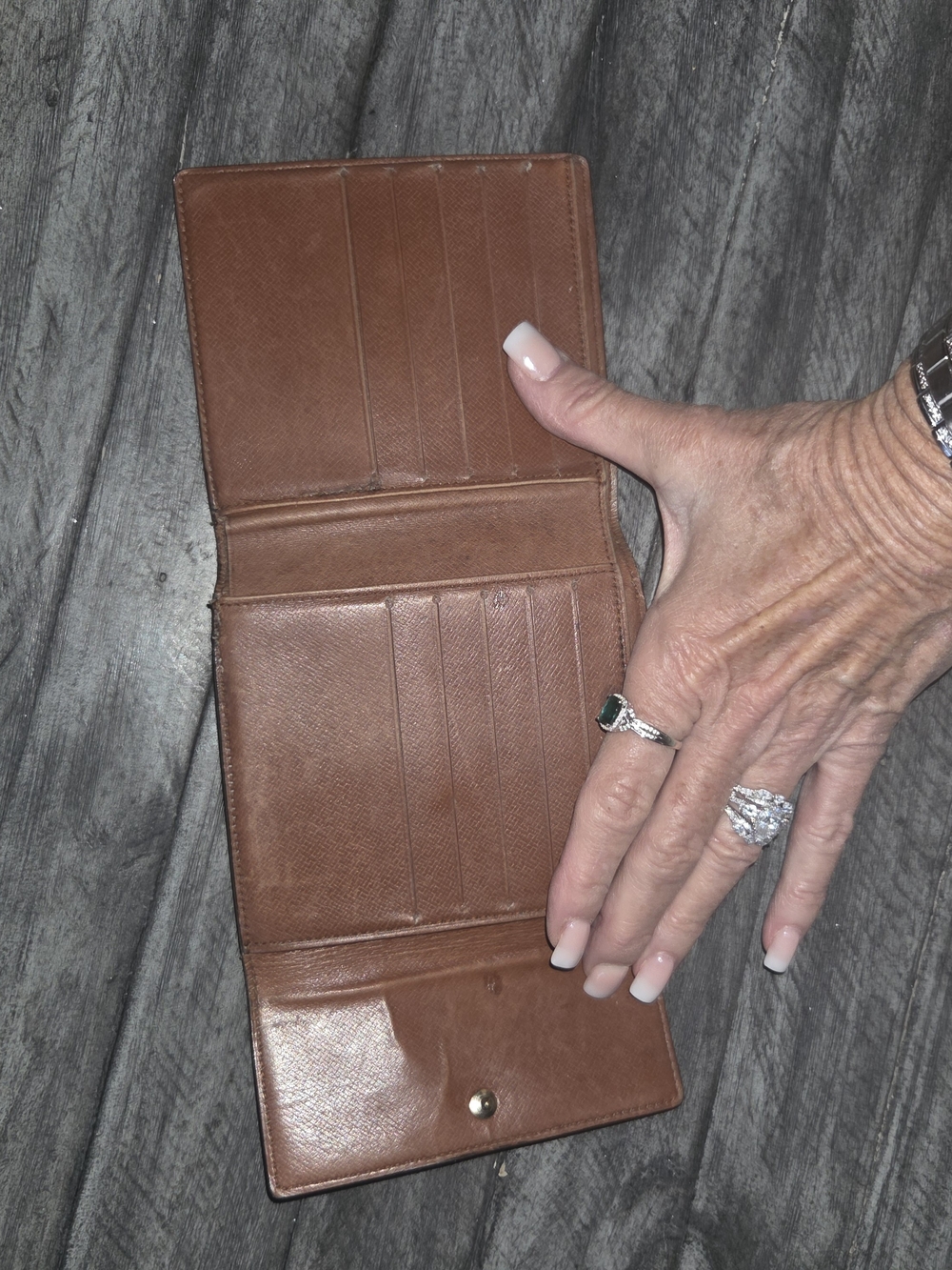 Louis Vuitton Brown Monogram Folded Wallet - Picture 4 of 9